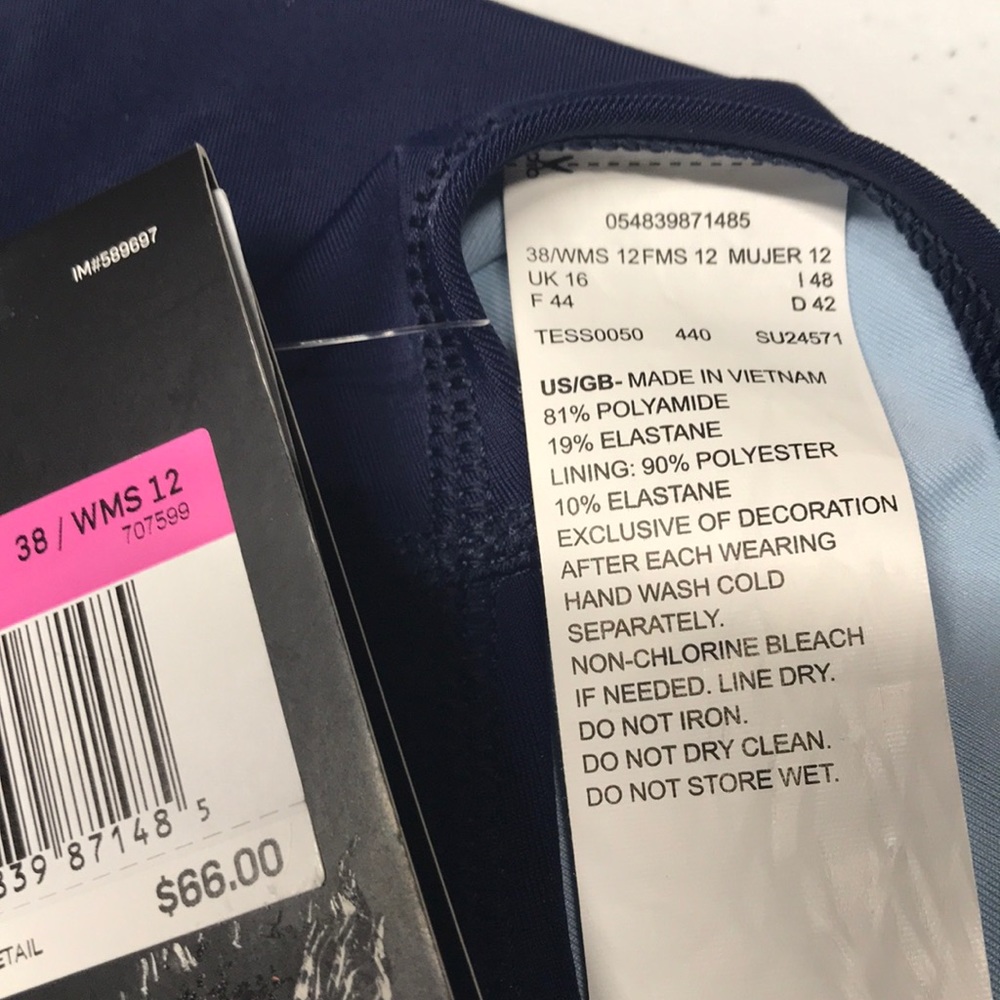 NIKE SWIM - women’s one piece blue swimsuit - Picture 4 of 5